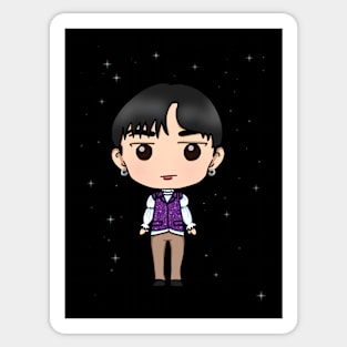 Chibi Key with Stars Sticker